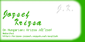 jozsef krizsa business card
